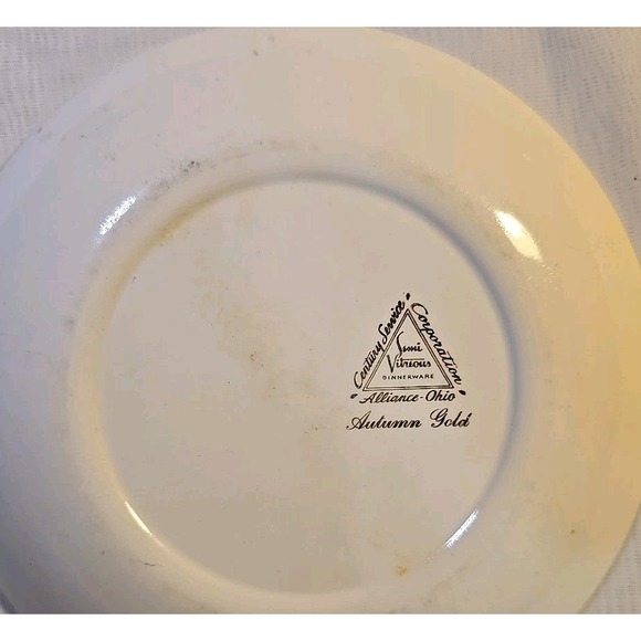 Vintage ~Century Service ~ Autumn Gold ~Set Of 2~ 6inch And 7inch Plates~ USA - Picture 4 of 5